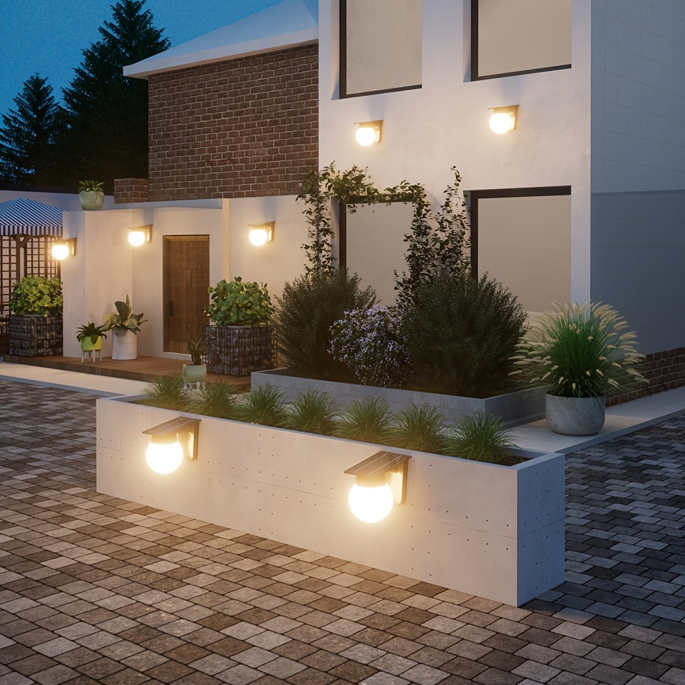 Solar Globe LED Wall Light | Smart Dimmable Outdoor Illumination