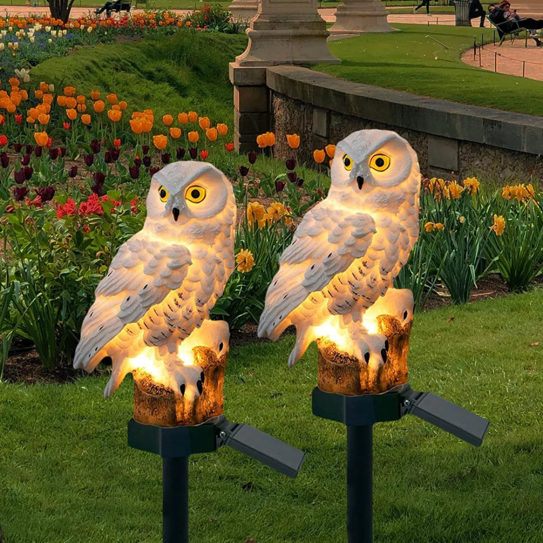 Solar Garden Owl Pathway Stake Light – Charming Outdoor Illumination