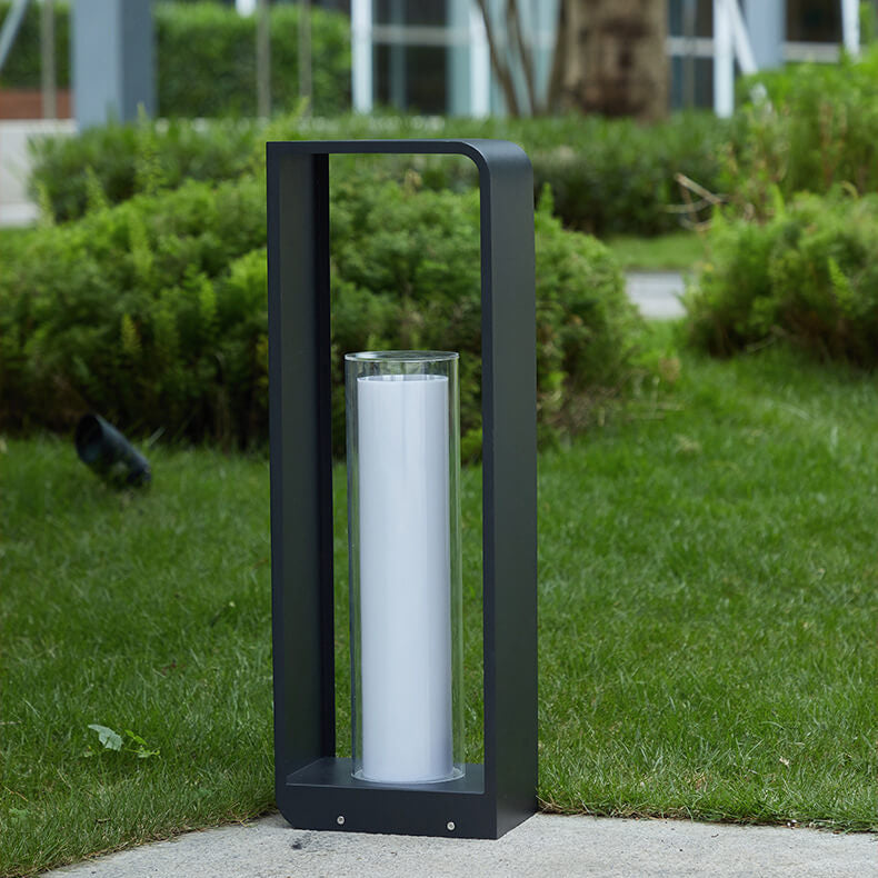 Modern Square Outdoor LED Light | Waterproof Solar-Powered Lighting Fixture