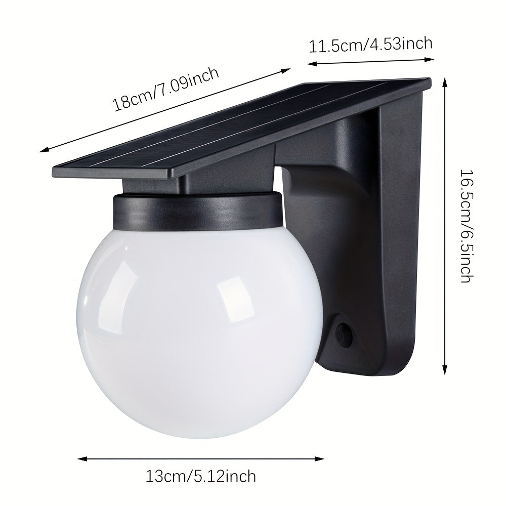 Solar Globe LED Wall Light | Smart Dimmable Outdoor Illumination