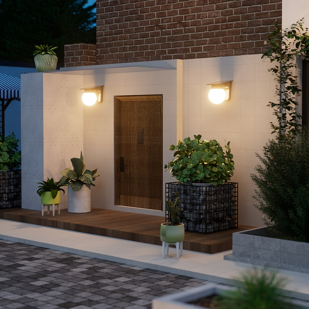 Solar Globe LED Wall Light | Smart Dimmable Outdoor Illumination