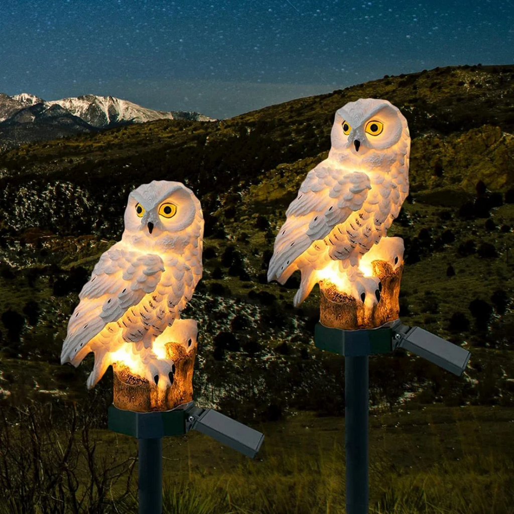 Solar Garden Owl Pathway Stake Light – Charming Outdoor Illumination