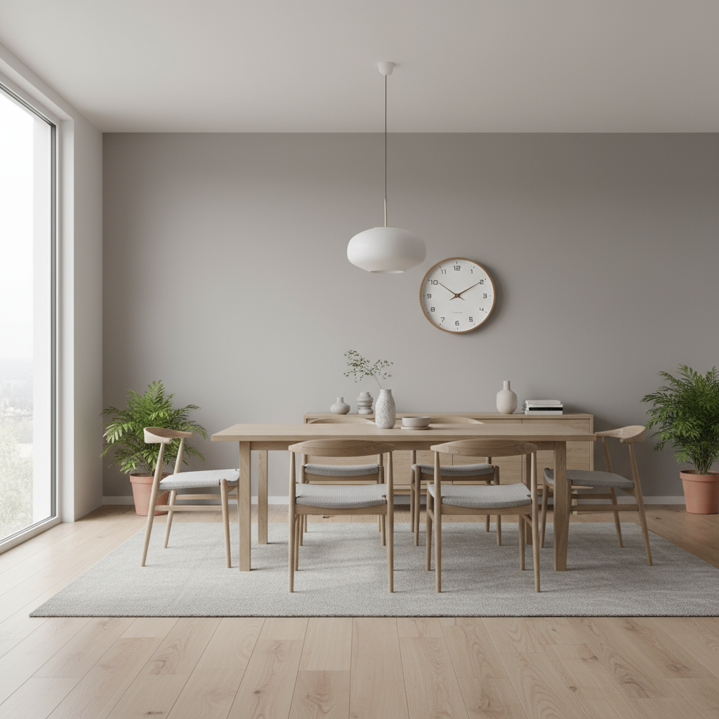 Nordic Wall Clock | Minimalist Wooden Frame with Elegant Modern Design
