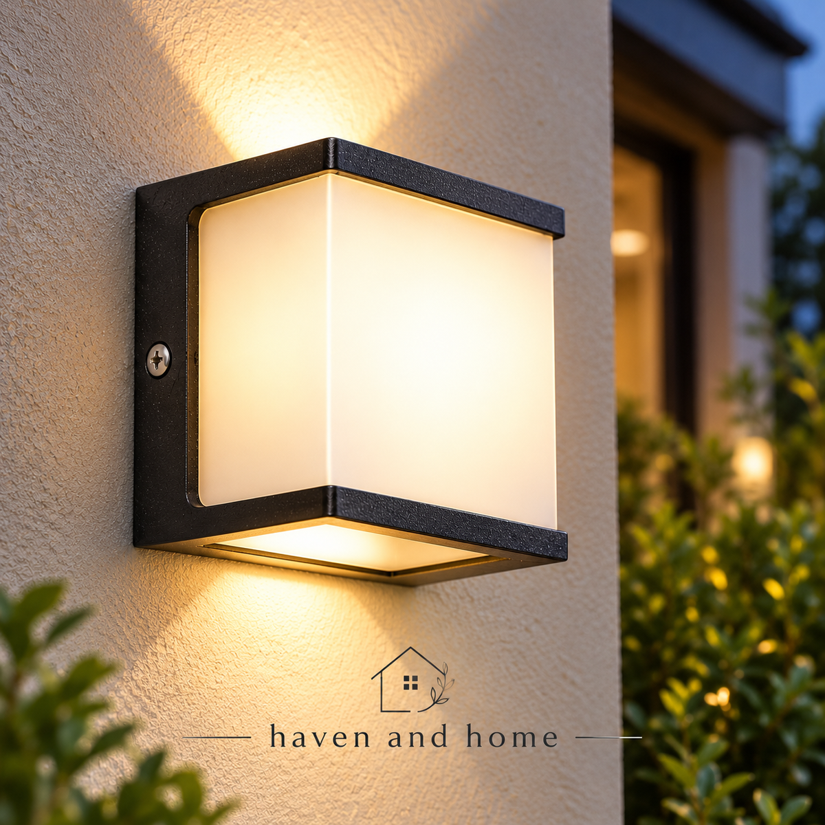 AeroCube Modern Outdoor Wall Light with Waterproof LED Illumination