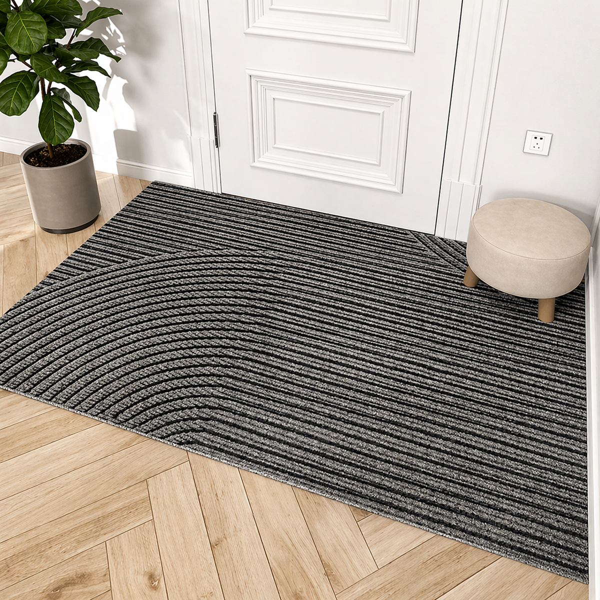 Durable Non-Slip Door Mat | Modern Dirt-Resistant Entryway Rug