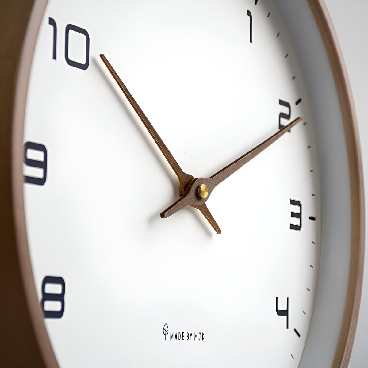Nordic Wall Clock | Minimalist Wooden Frame with Elegant Modern Design