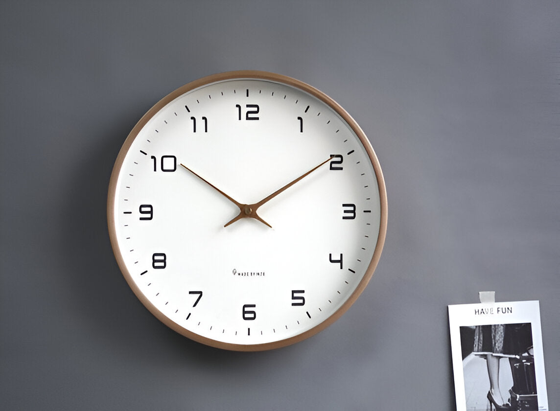 Nordic Wall Clock | Minimalist Wooden Frame with Elegant Modern Design