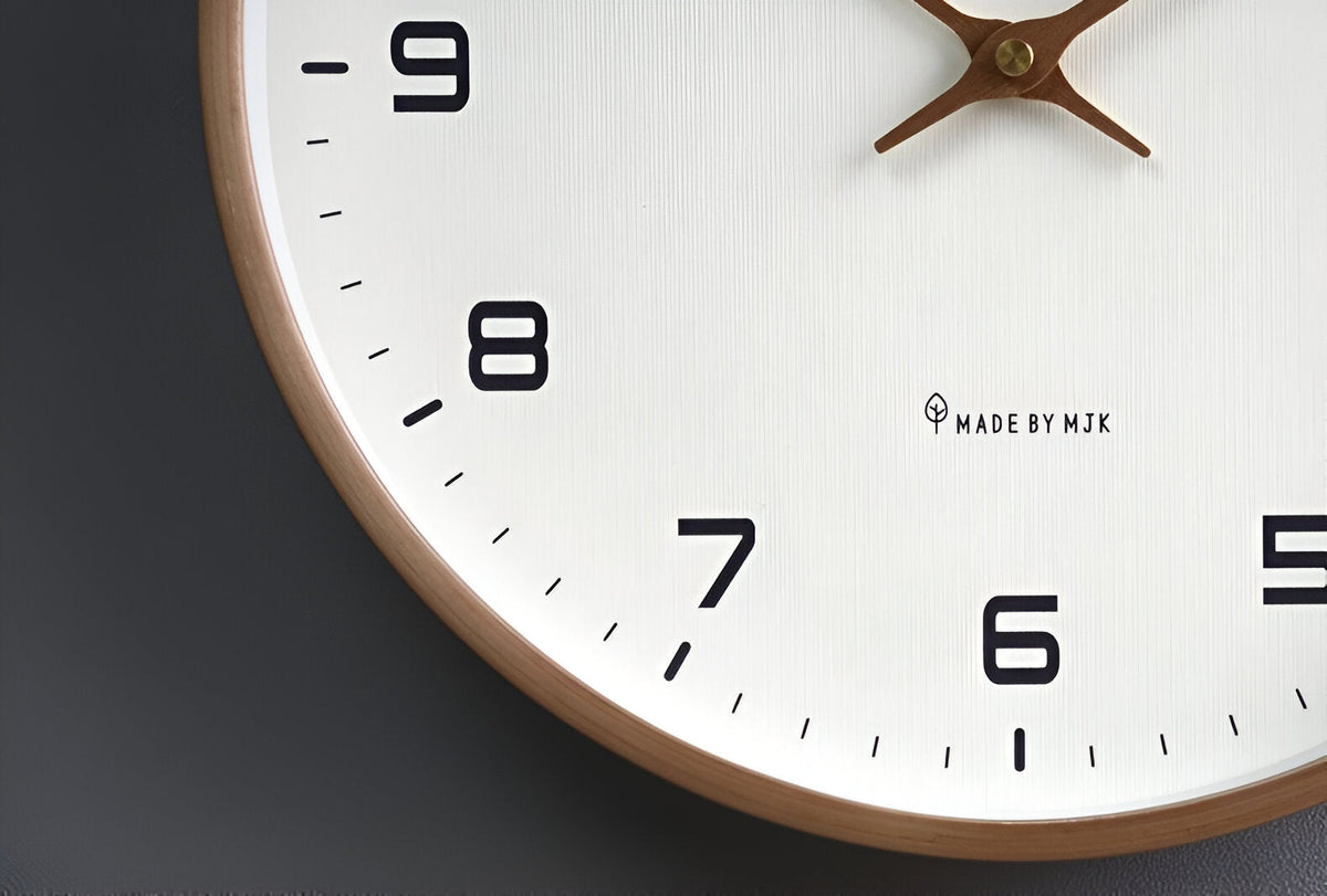 Nordic Wall Clock | Minimalist Wooden Frame with Elegant Modern Design