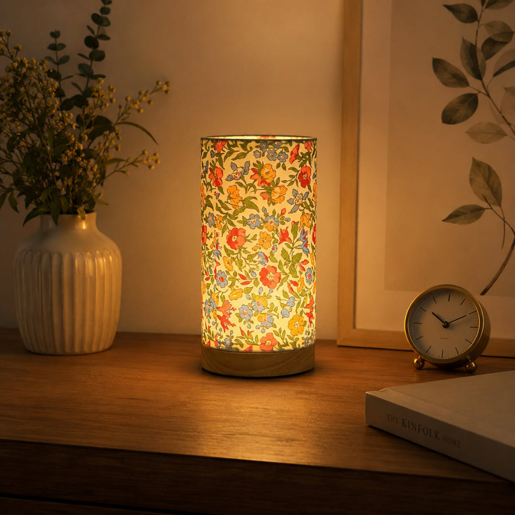 Modern Wooden Table Lamp | USB-Powered Bedside Light