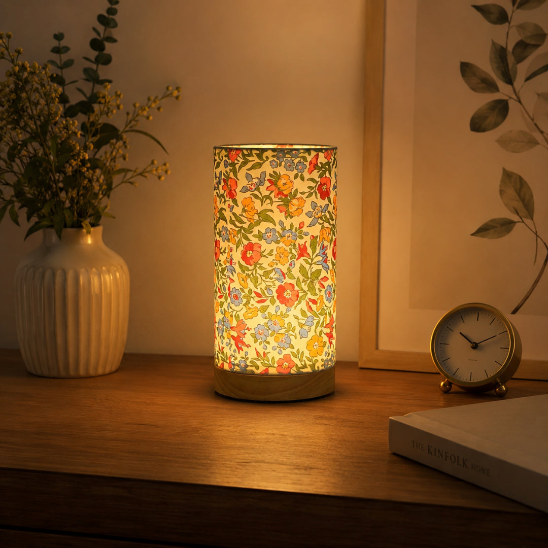 Modern Wooden Table Lamp | USB-Powered Bedside Light