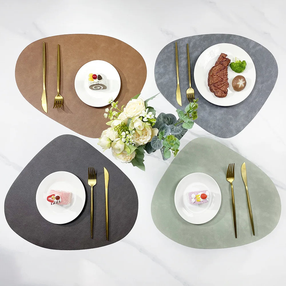 NordicDrop | Premium Double-Sided Faux Leather Placemats | Non-Slip, Heat-Resistant & Easy to Clean