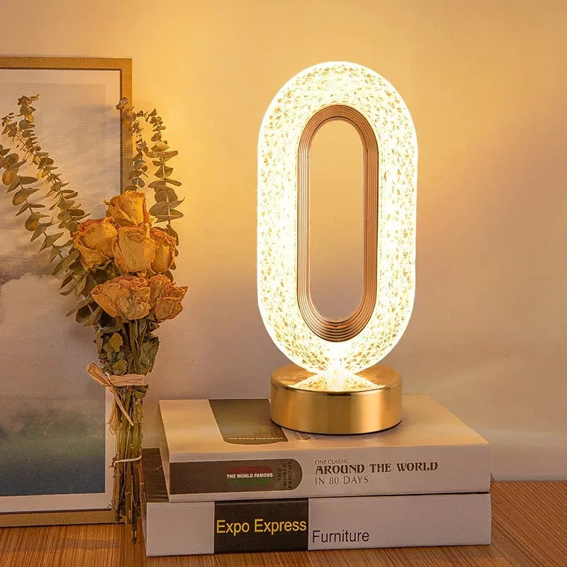 Stellora | 3D Crystal LED Night Light with Rechargeable Touch Dimming Glow