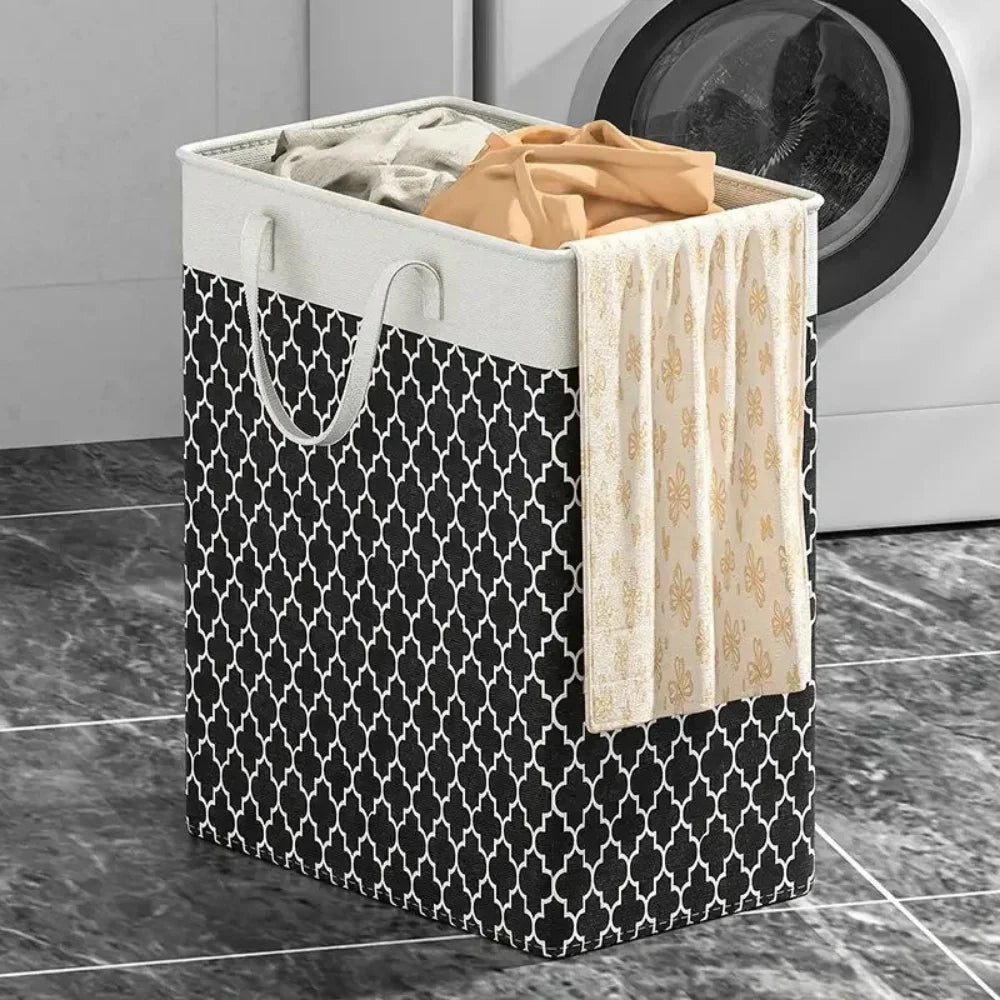 Lauva | 75L Waterproof Laundry Basket | Foldable Fabric Clothes Hamper with Durable Handles