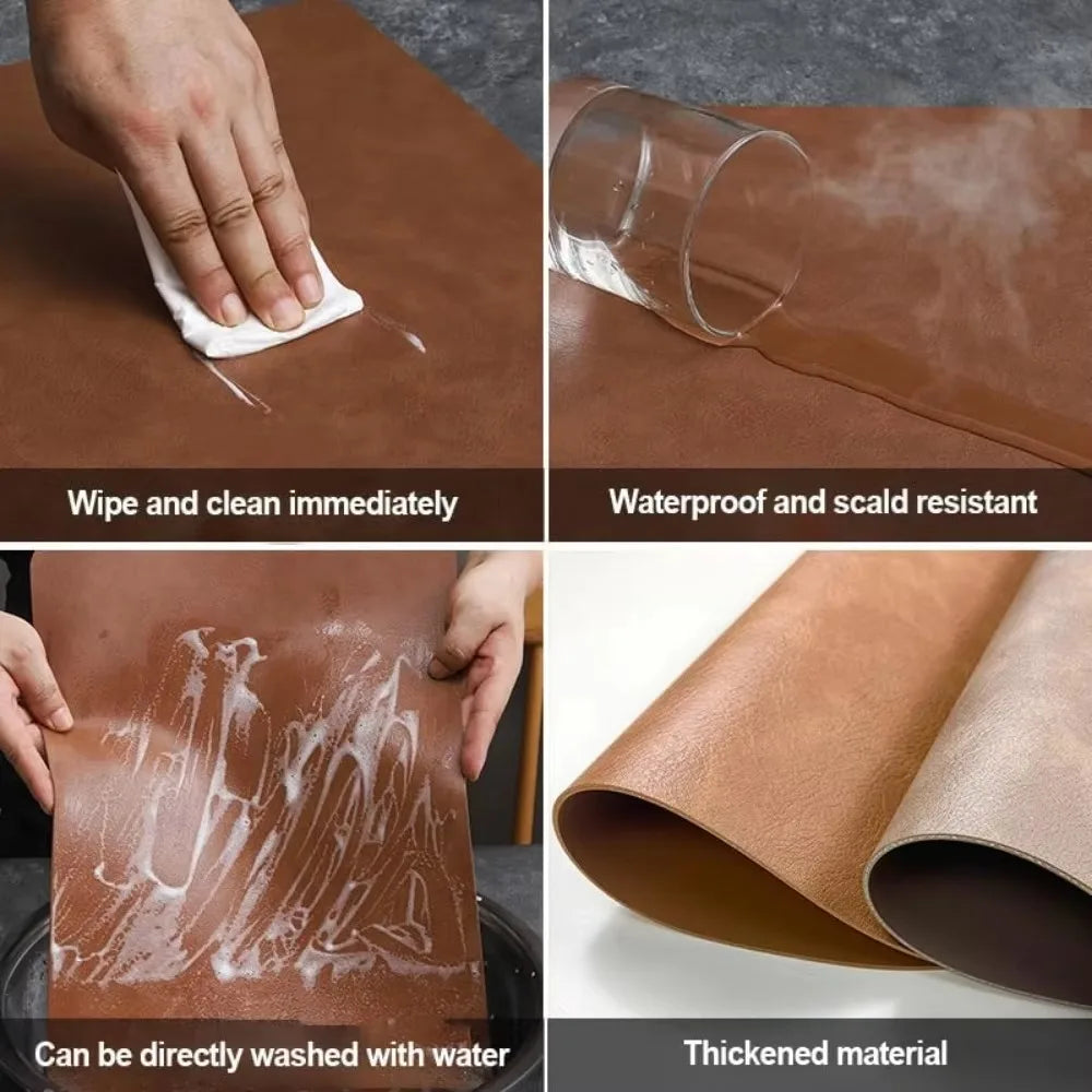 NordicDrop | Premium Double-Sided Faux Leather Placemats | Non-Slip, Heat-Resistant & Easy to Clean