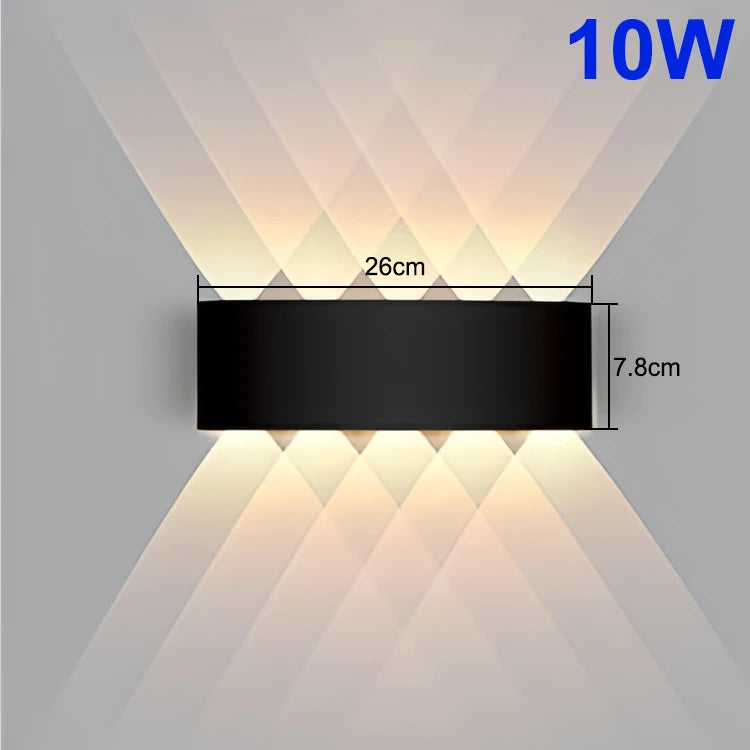 Modern LED Outdoor Wall Light, Up & Down Exterior Sconce, Contemporary Garden Patio Lighting, Waterproof Porch Entryway Lamp, Indoor Outdoor Home Décor Light