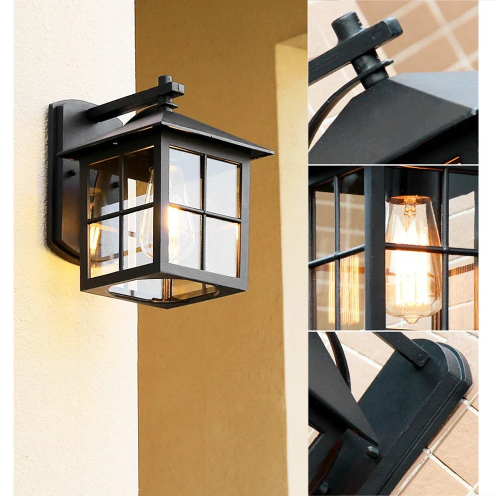 Camden Vintage Outdoor Wall Lamp – E27 Lantern-Style Sconce