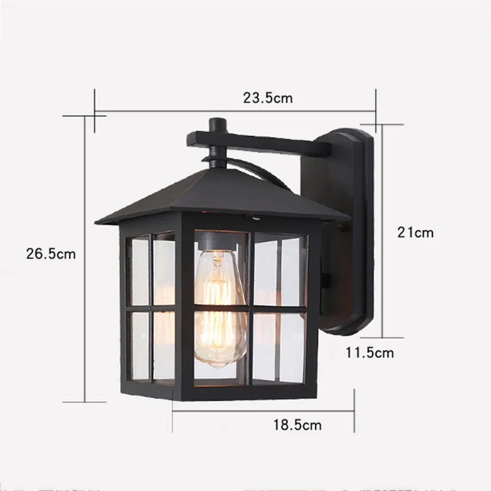 Camden Vintage Outdoor Wall Lamp – E27 Lantern-Style Sconce