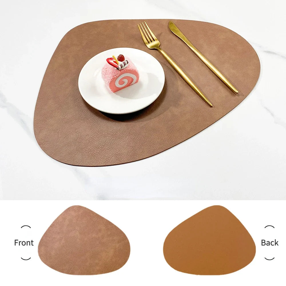 NordicDrop | Premium Double-Sided Faux Leather Placemats | Non-Slip, Heat-Resistant & Easy to Clean