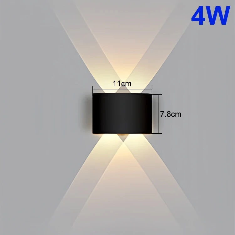 Modern LED Outdoor Wall Light, Up & Down Exterior Sconce, Contemporary Garden Patio Lighting, Waterproof Porch Entryway Lamp, Indoor Outdoor Home Décor Light