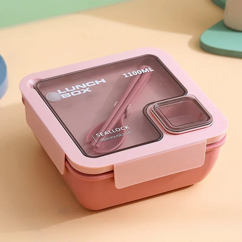 BentoGo Lunch Box | Leak-Proof Portable Bento with Cutlery – Microwave & Dishwasher Safe