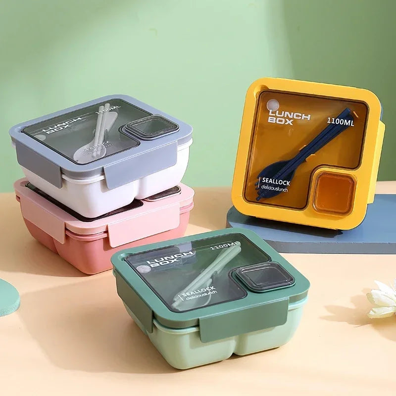 BentoGo Lunch Box | Leak-Proof Portable Bento with Cutlery – Microwave & Dishwasher Safe