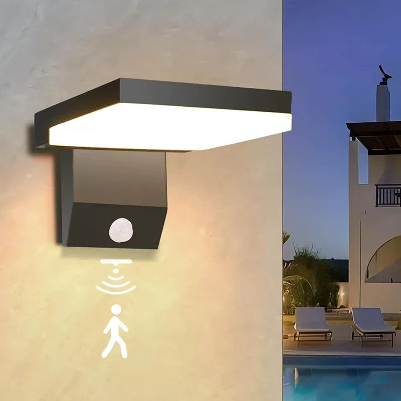 LumiFold Outdoor Wall Light – IP65 Waterproof, with Optional Motion Sensor
