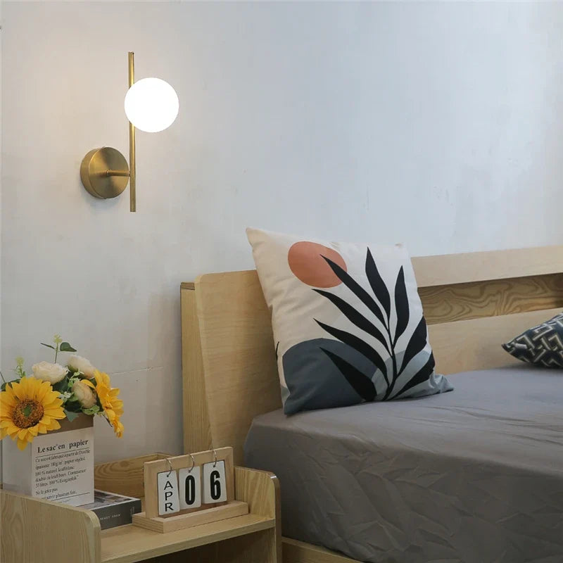 Astra Wall Light | Modern Dual-Globe Gold Design