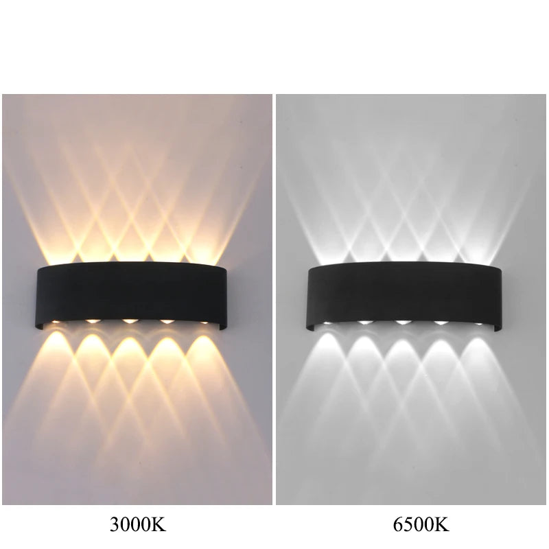 Modern LED Outdoor Wall Light, Up & Down Exterior Sconce, Contemporary Garden Patio Lighting, Waterproof Porch Entryway Lamp, Indoor Outdoor Home Décor Light