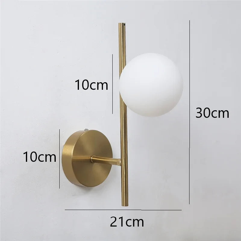 Astra Wall Light | Modern Dual-Globe Gold Design