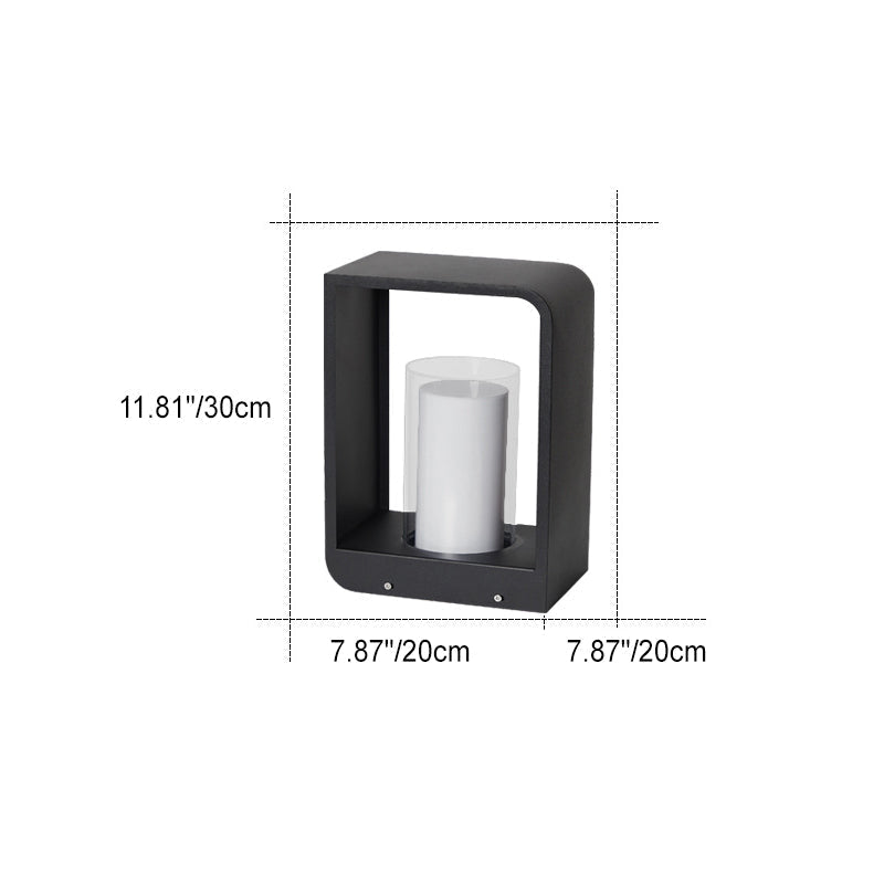 Modern Square Outdoor LED Light | Waterproof Solar-Powered Lighting Fixture