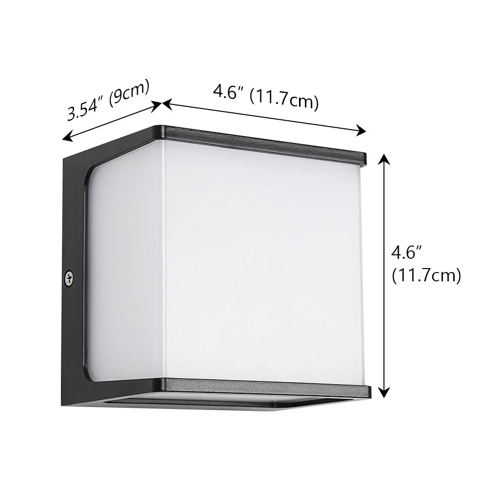 AeroCube Modern Outdoor Wall Light with Waterproof LED Illumination