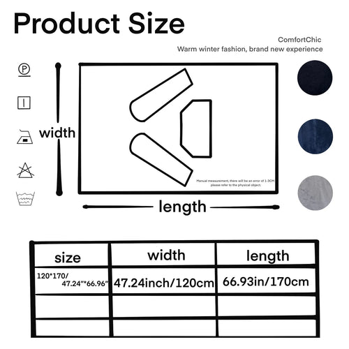 Oversized Plush Fuzzy Blanket – Soft Cozy Throw for Bedroom & Living Room