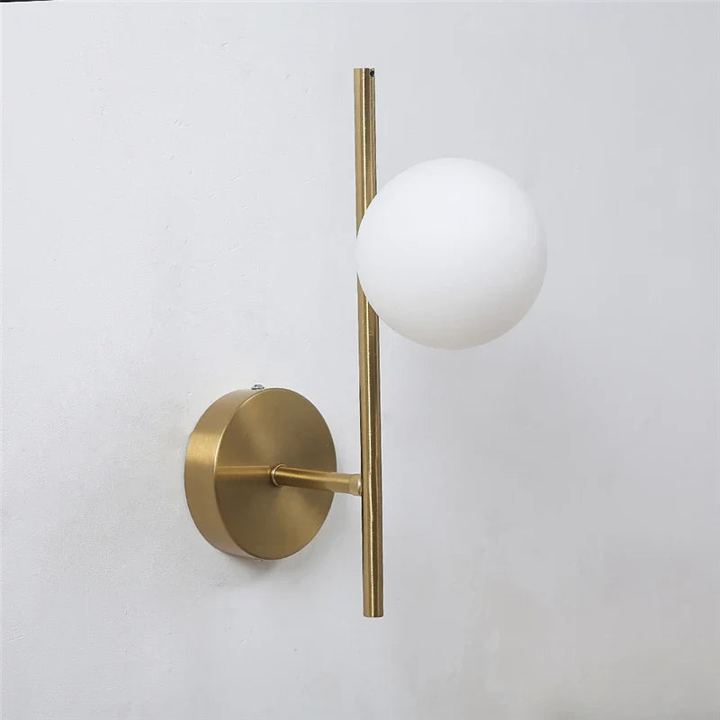 Astra Wall Light | Modern Dual-Globe Gold Design