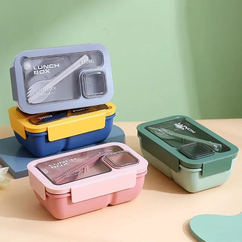 BentoGo Lunch Box | Leak-Proof Portable Bento with Cutlery – Microwave & Dishwasher Safe