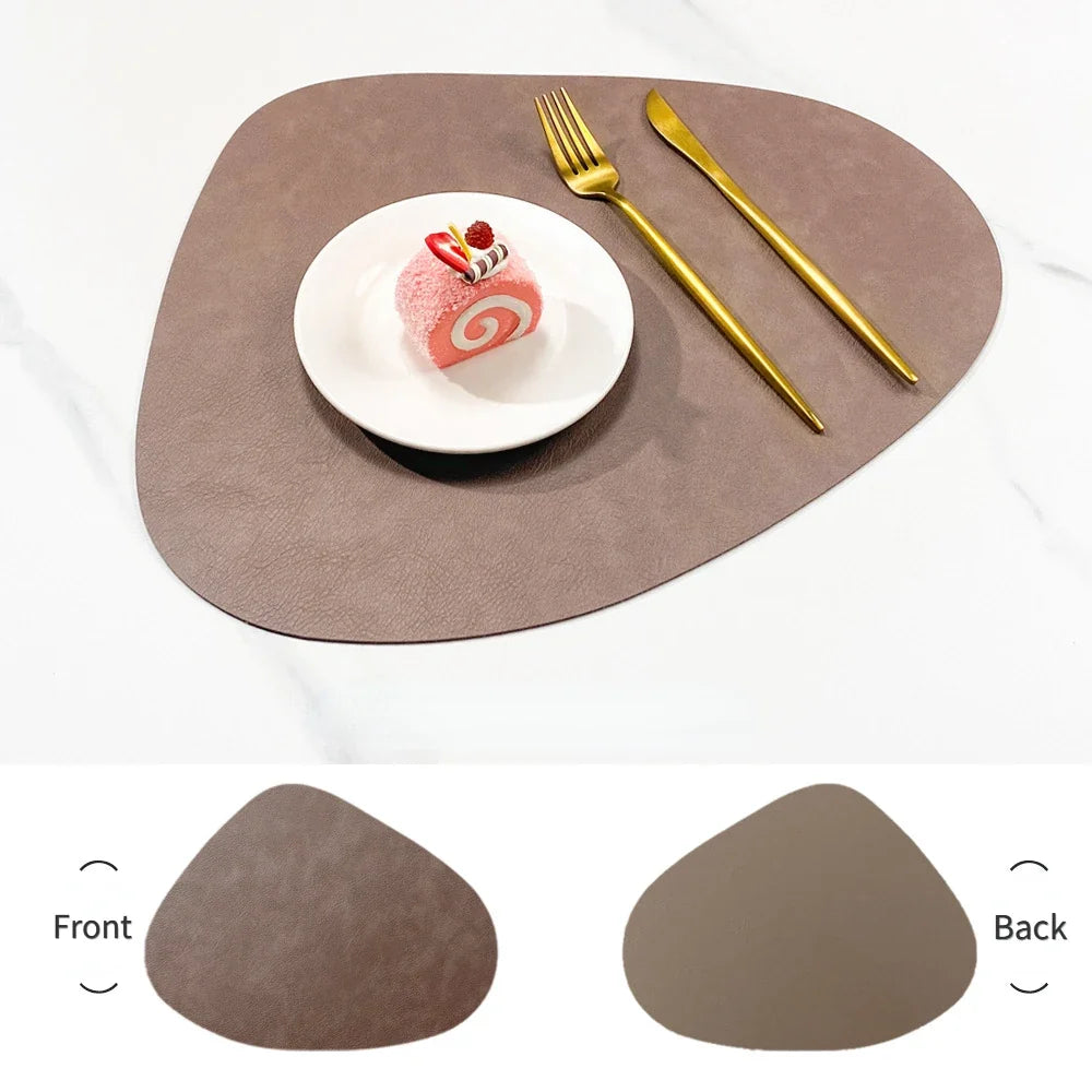 NordicDrop | Premium Double-Sided Faux Leather Placemats | Non-Slip, Heat-Resistant & Easy to Clean