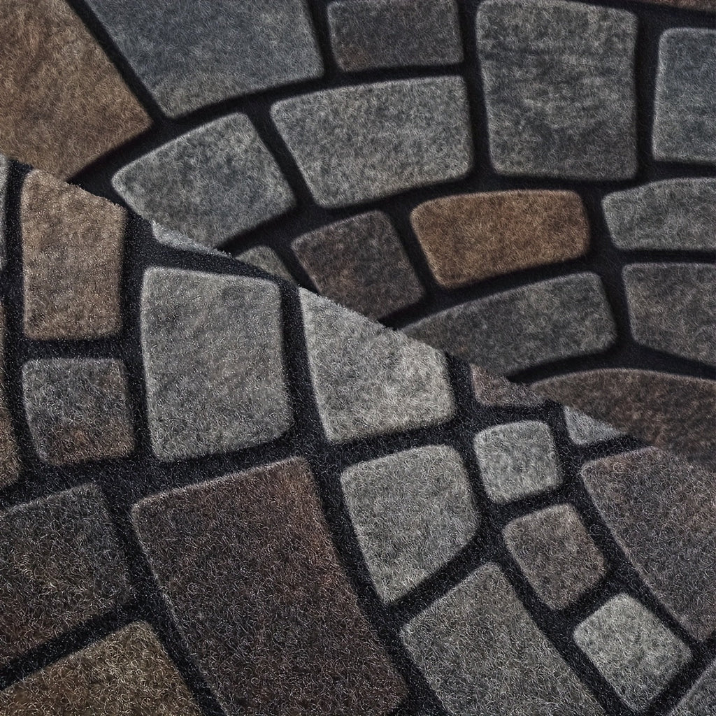 Half-Circle Mosaic Door Mat – Stylish Indoor & Outdoor Entryway Rug