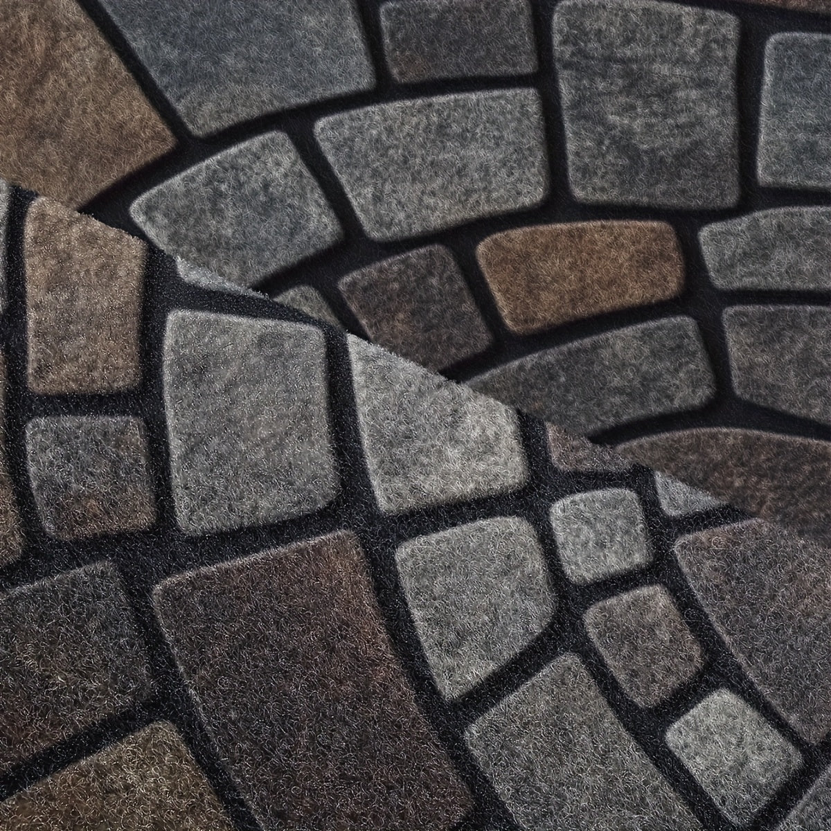 Half-Circle Mosaic Door Mat – Stylish Indoor & Outdoor Entryway Rug