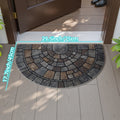 Half-Circle Mosaic Door Mat – Stylish Indoor & Outdoor Entryway Rug