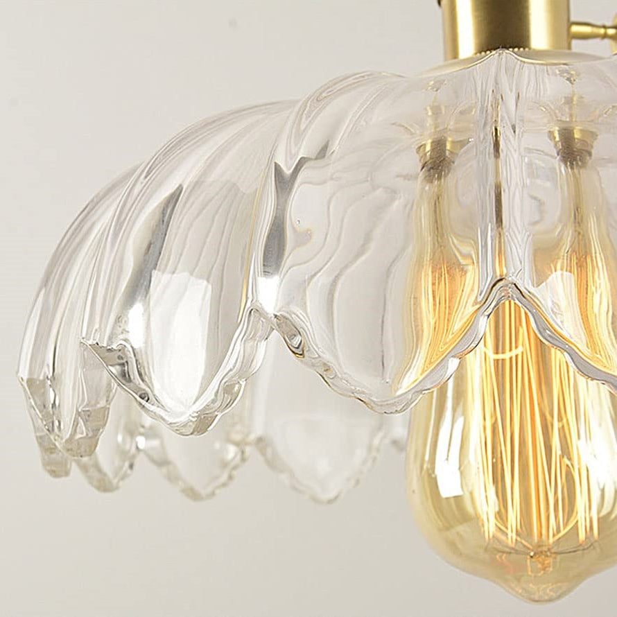 Vintage Floral Pendant Lamp | Colourful Stained-Glass Hanging Light