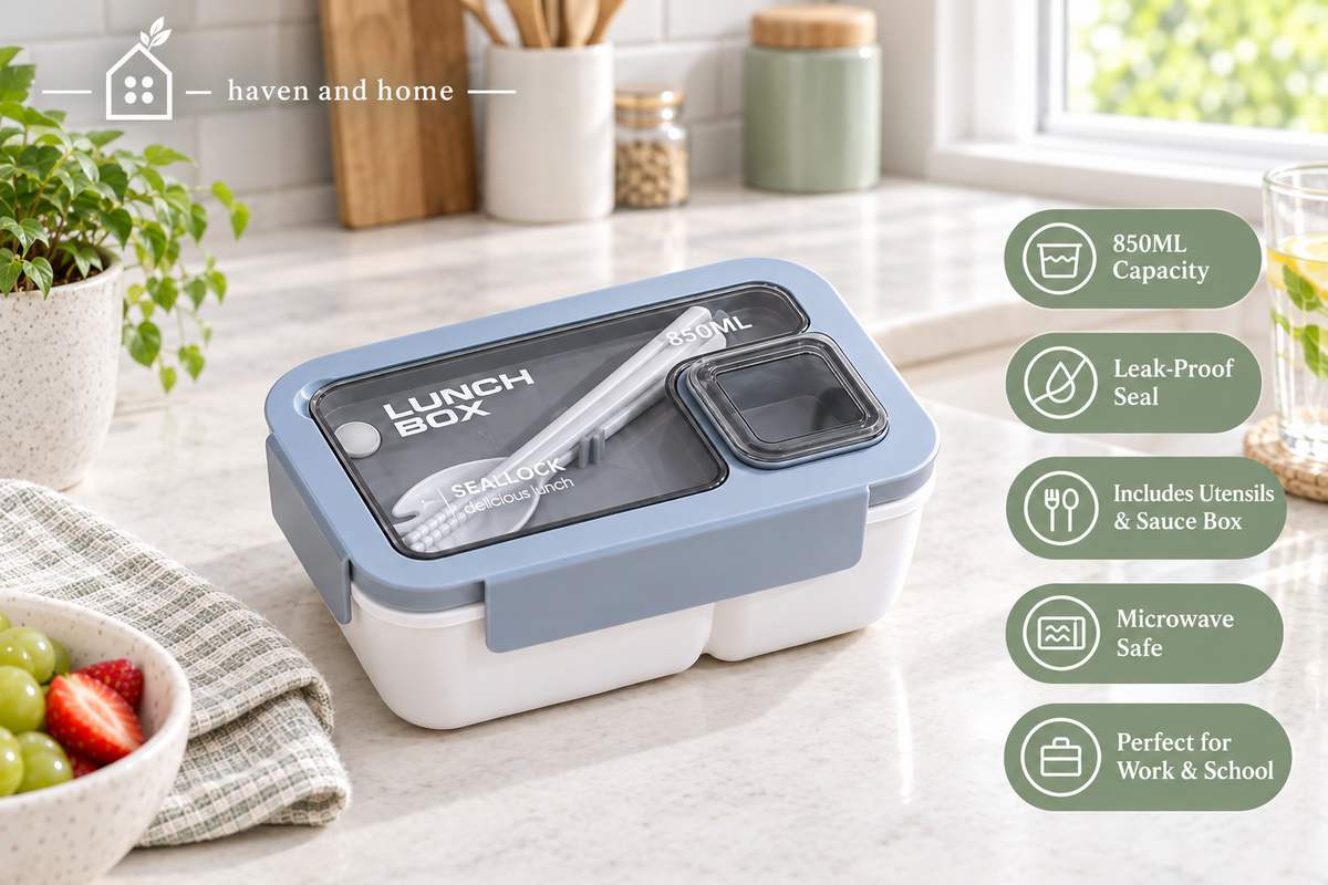HavenBento™ Leak-Proof Lunch Box – Portable Bento with Cutlery Other options:there no leaf in the house